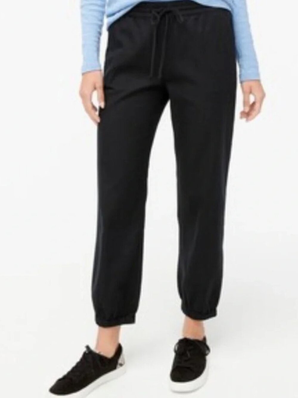 J. Crew Lightweight Jogger Pant in Cotton Twill Black 12 #A2873